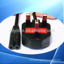 Britain England 3 pins plug AC power wire add 8 words in the shape of the tail plug/power cord cable with plug